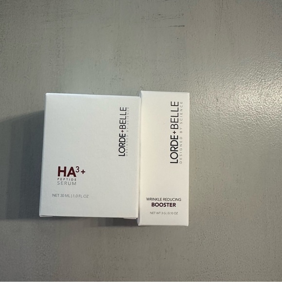 Lorde+Belle HA3 Peptide Serum and Wrinkle Reducing Booster Skincare Set of 2 NIB - Picture 2 of 6